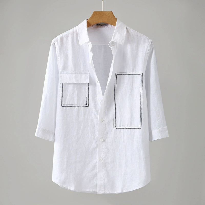 Summer shirt, plus size, cotton and linen