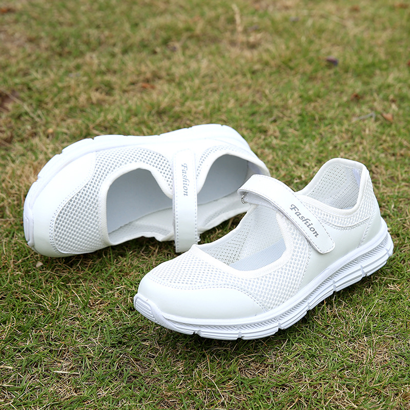 766 zapatos de mujer transfronterizos, zapatos de madre, zapatos planos de suela blanda transpirables para ancianos, zapatos individuales para mujer, zapatos para caminar, zapatos cómodos para el comercio exterior