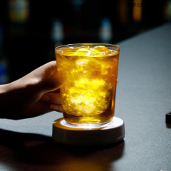 新しい LED 発光カクテルベースコースター発光ライトバーマットライトワイングラスライトベースバーテンダーなし 1