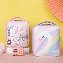 新款开学季小学生卡通恐龙便当包 彩色印花儿童防水手提午餐包