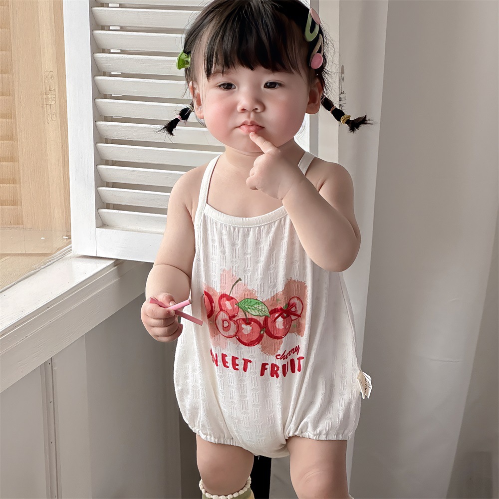 2024 verano nuevo estilo linda niña bebé japonés dibujos animados sección delgada transpirable casual letras honda bolso trasero