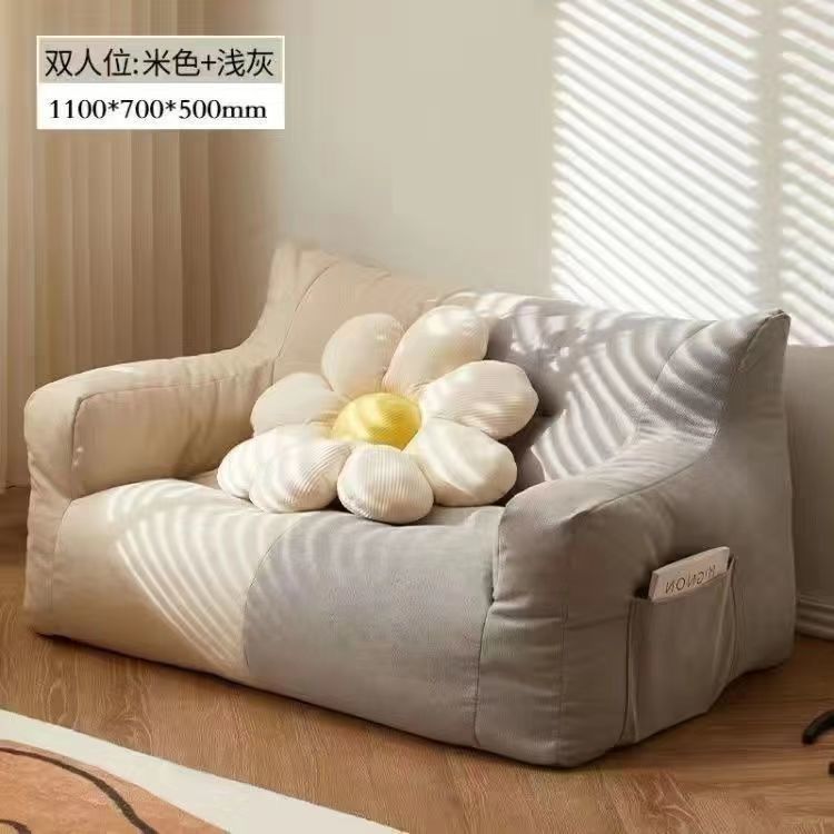 오프화이트와 라이트그레이-[더블시트][면과 린넨원단]