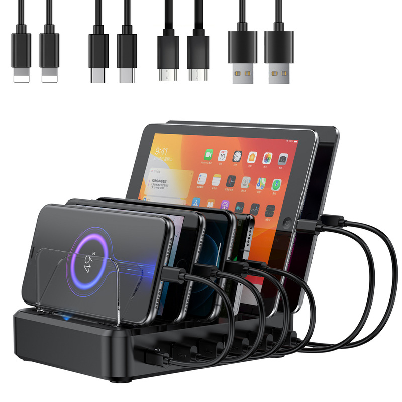 Applicable to Apple charger PD Port USB charger QC interface 6 Port USB tablet mobile phone desktop charging bracket