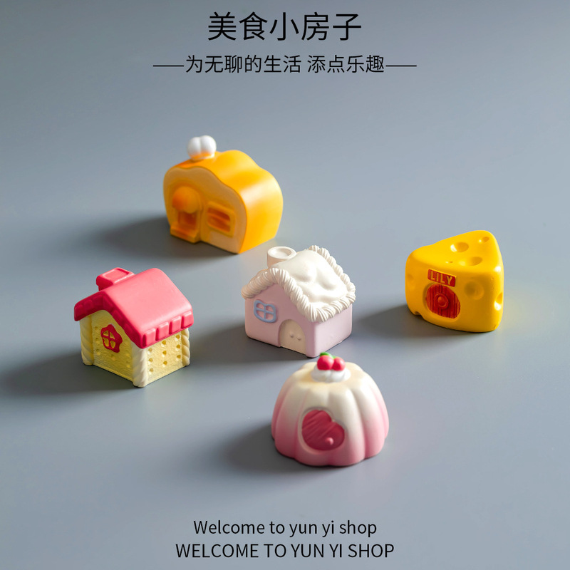 Cartoon Gourmet House Micro Landscape Creative Gardening Landscaping DIY Decoration Accessories Mini Desktop Small Ornaments