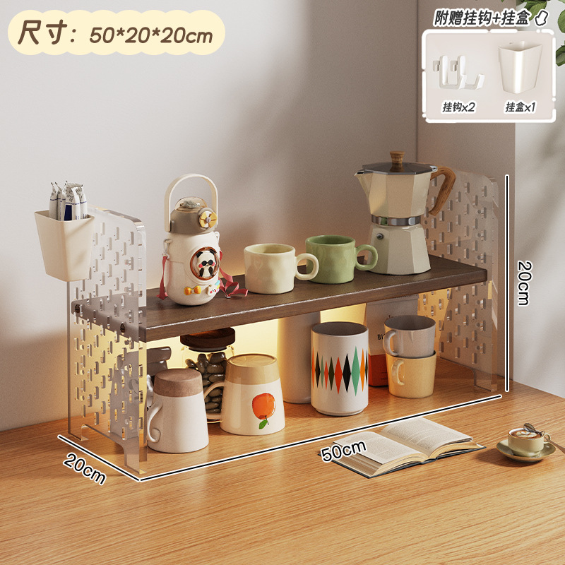 Taza de mesa almacenamiento estante acrílico taza de agua estante de té estante de mesa sala de té esquina de café estante de exhibición