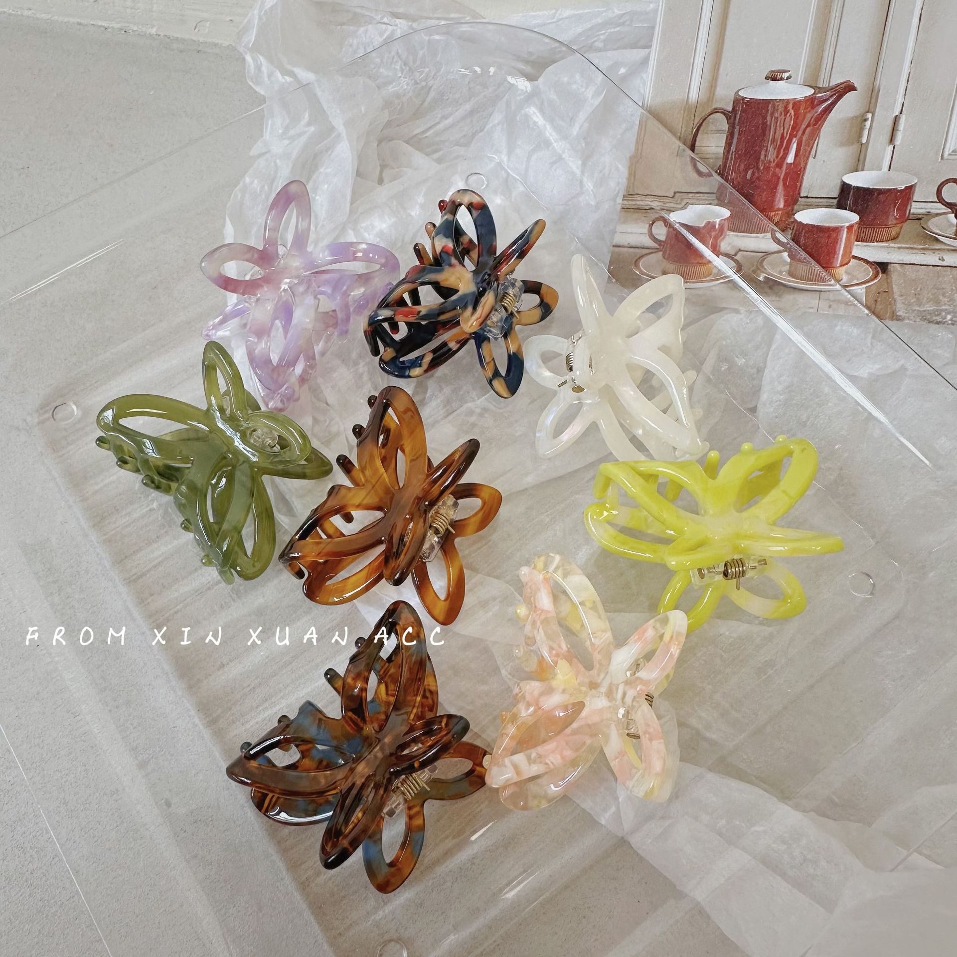 Molla per capelli a farfalla romantica fiocco svuotato_voghion.com