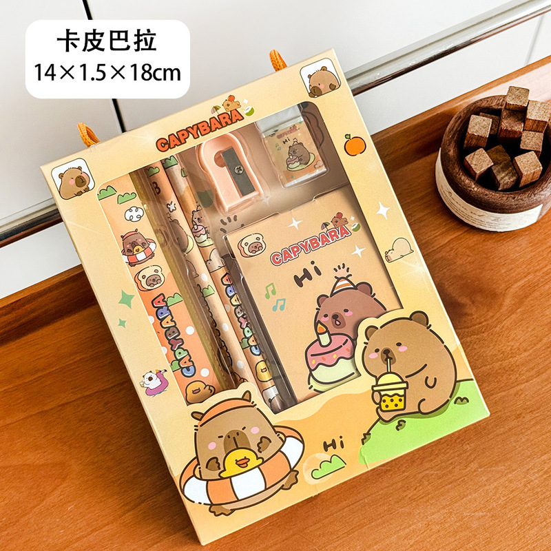 小学生向けの漫画箱入り文具6点セット、6点文具セット、子供用学用品、小さなギフト卸売|undefined