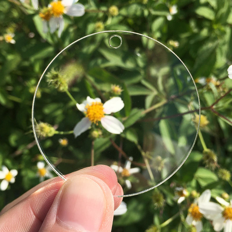 亚克力空白咕卡亚克力片跨境透明圆片手工DIY装饰钥匙扣毛坯挂件