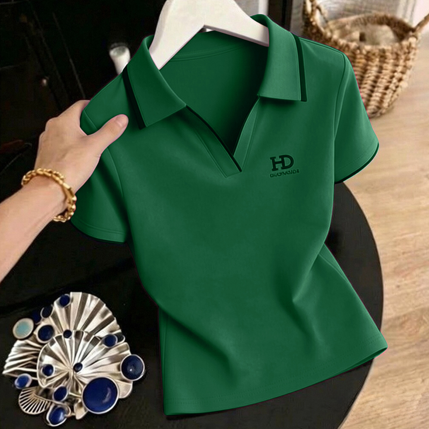 Polo Shirt Summer Short-Sleeved T-Shirt for Women New Style 2026 Fashionable Versatile Large Size Stylish Age-Reducing Casual Women's Top