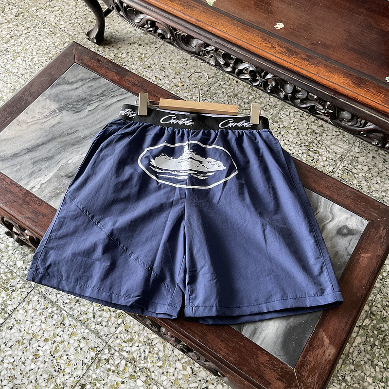 Alcatraz graphic cotton Bermuda shorts L8916 Blue