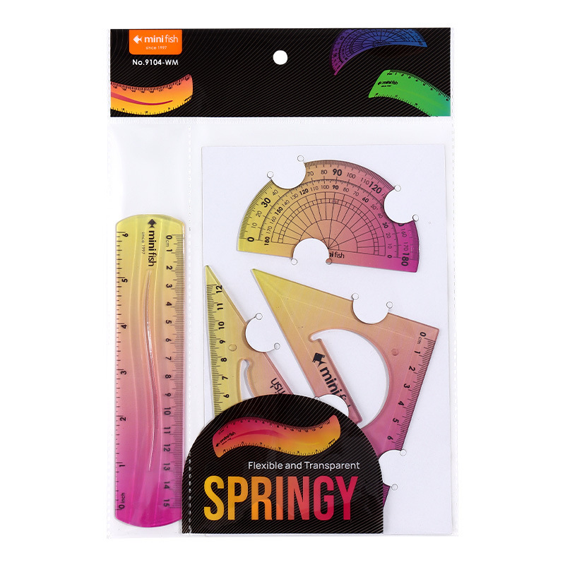 Transfronterizo amazónica gradiente suave regla de geometría triangular regla recta 4 regla de fábrica al por mayor