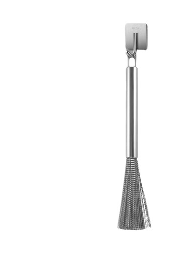 304 high-grade stainless steel pot brush, hangable long-handled wire brush, household kitchen special dishwashing pot brush