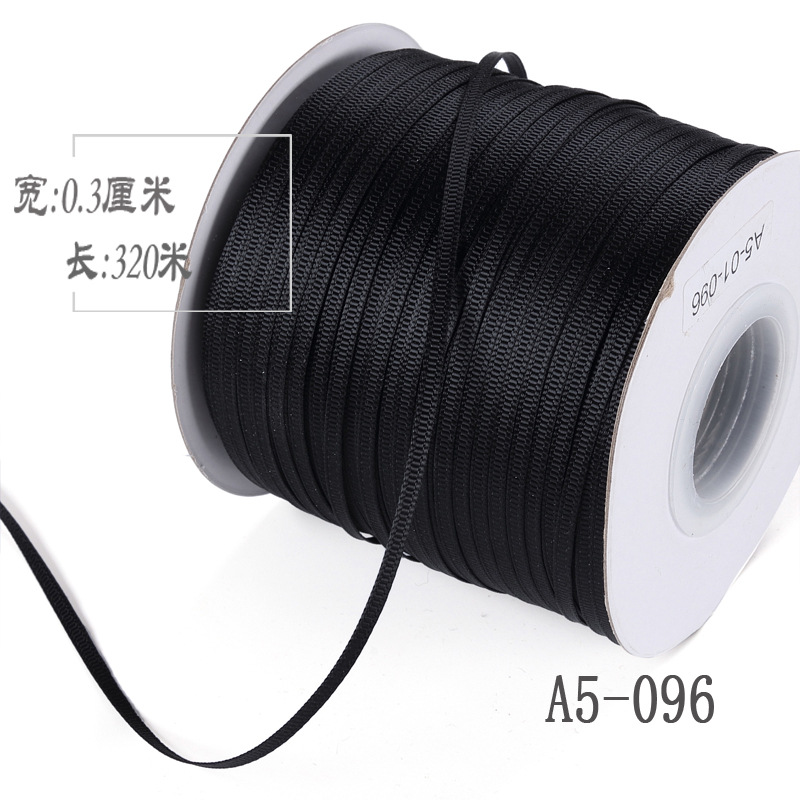 3mm de alta densidad costilla cinturón DIY cinta colgante etiqueta marcador embalaje cinta delgada cuerda de hilo
