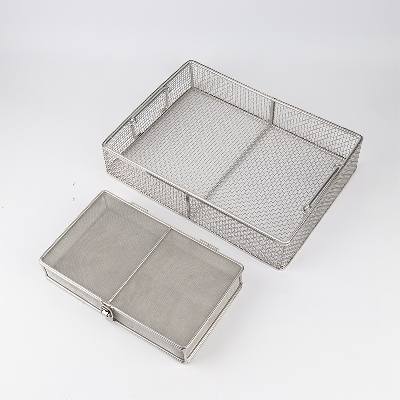 Cesta de desinfección de acero inoxidable 304 cesta de limpieza resistente a altas temperaturas equipo médico desinfección barra cesta de almacenamiento cesta de partición de acero inoxidable