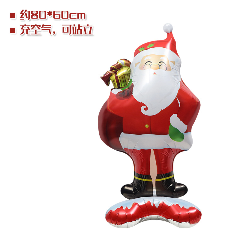 Ventana de Navidad accesorios de decoración de juguete globo 4D de pie de Navidad Viejo hombre Reno árbol de Navidad Super gran globo