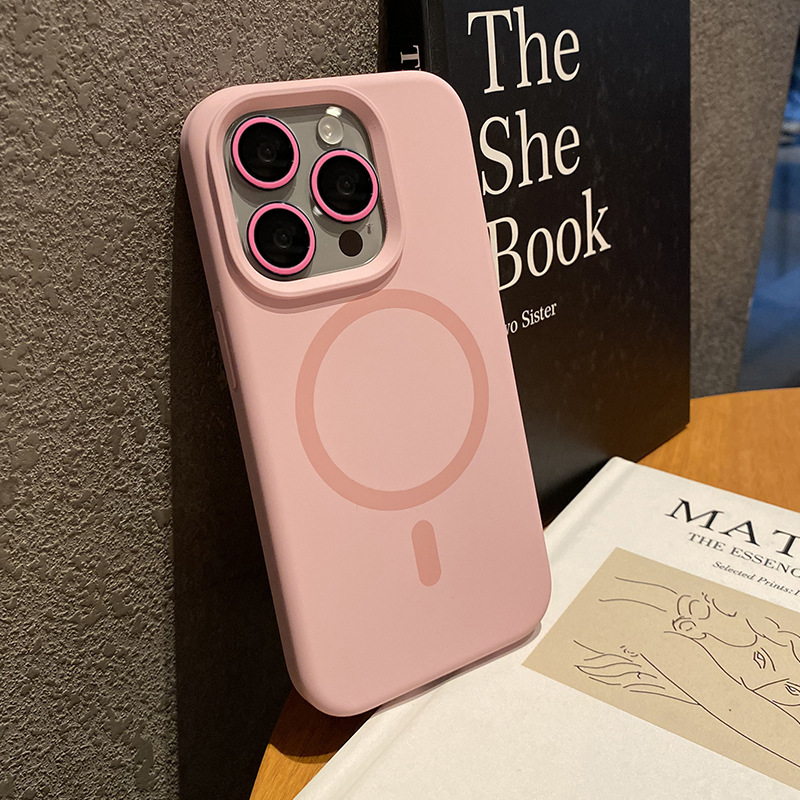 iphone16promax 携帯電話ケース液体レンズ保護 Apple 15Pro 強力な磁気携帯電話ケース ins スタイルソリッドカラー 14PM 落下防止保護ケースハイエンド 13Pro カップルケースに適しています|undefined