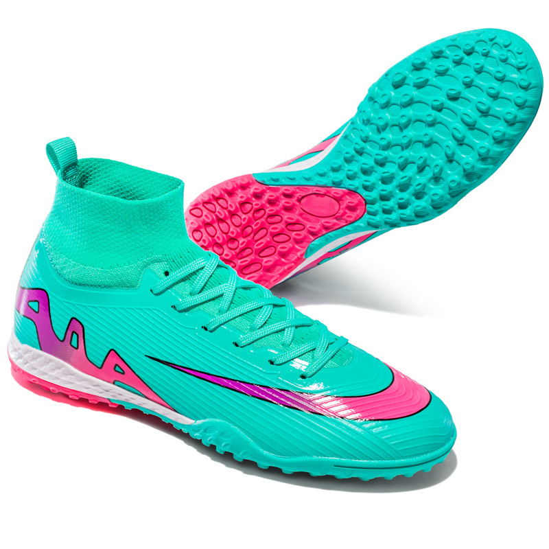 2025 nuevos zapatos de fútbol de clavos cortos de alto alcance para hombres y mujeres transfronterizos zapatos de entrenamiento deportivo juvenil de moda antideslizante