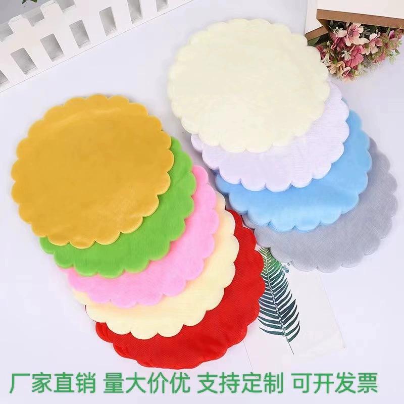 Индивидуальные круглые и квадратные кусочки из органзы чистого цвета, декоративная пряжа для свадебных конфет, упаковочные пакеты с мелкой волнистой текстурой.