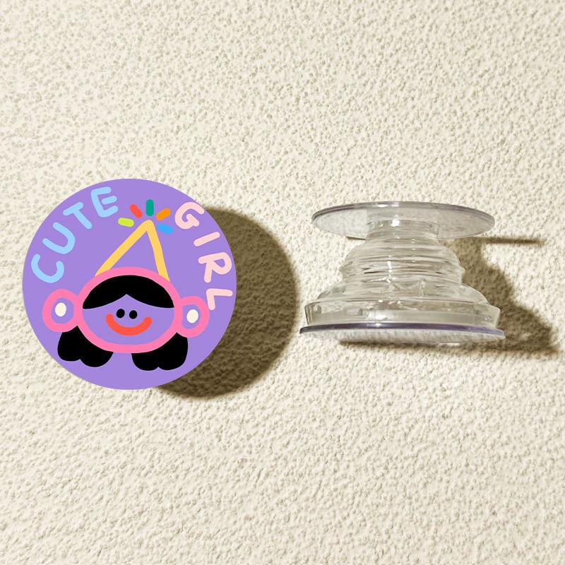 Elefante de dibujos animados circular creativo para el soporte de airbag de teléfono móvil pegado rotativo 360 retráctil perezoso persiguiendo el drama de escritorio