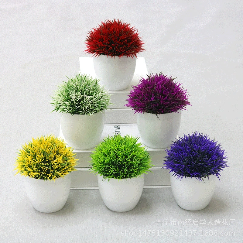 Моделирование растений Pteris полушарие Горшечное растение зеленое растение цветок Дерево шар офисное настольное украшение мини сосновая игла бонсай