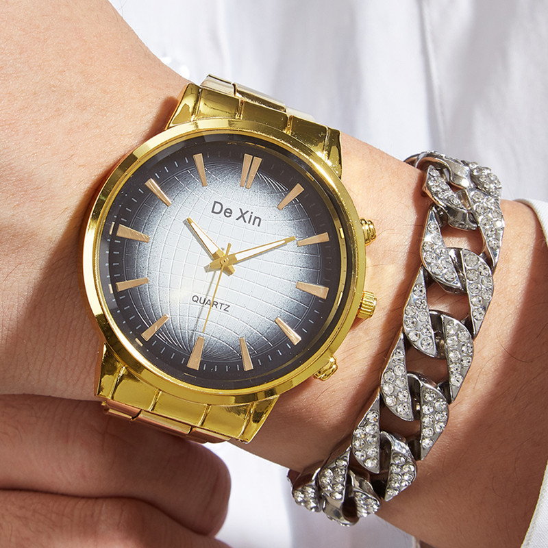 Venta directa de fábrica reloj de hombre reloj de regalo al por mayor reloj de moda simple correa de acero reloj de cuarzo para hombre