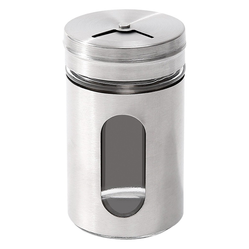 Precio de fábrica suministros de cocina condimento tarro condimento botella caja de almacenamiento combinación condimento botella traje vidrio condimento botella sal tarro