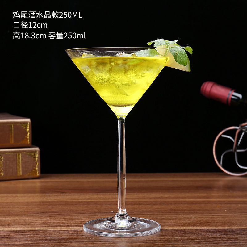 Taza de cóctel de vidrio creativo combinación de personalidad de taza Martini taza red taza de pie alto taza conjunto de taza de champán