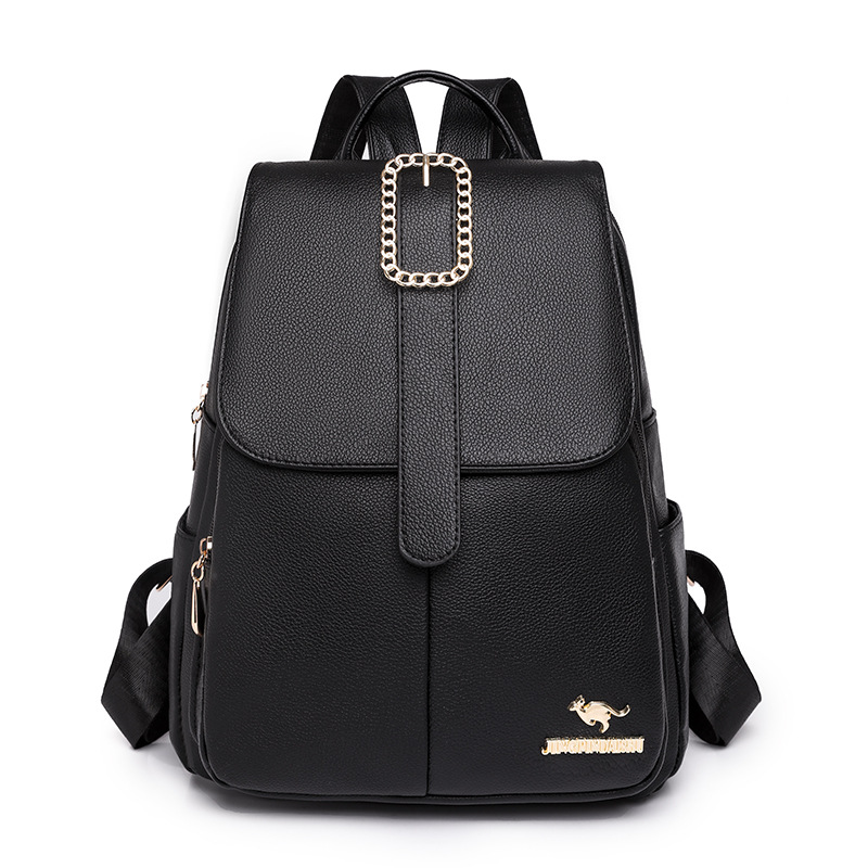 Bolsos para mujer 2023 nueva mochila de cuero suave para mujer coreana, mochila de viaje de viaje urbano de todo fósforo de moda, mochila escolar