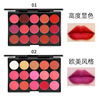 Lipstick, multicoloured moisturizing face blush, lip gloss, makeup primer, 15 colors, wholesale