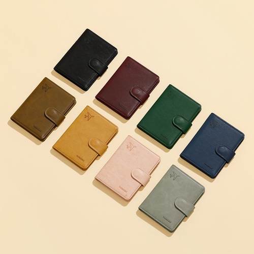 rfid anti-theft simple multi-card slot travel document holder European and American fashion cross-border retro multi-functional ticket passport bag