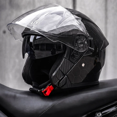 for all seasons, 3C certified, three-quarter | Motosiklet kaskı (dəbilqə) - carbon-fiber-pattern-l58-59-head-circumference