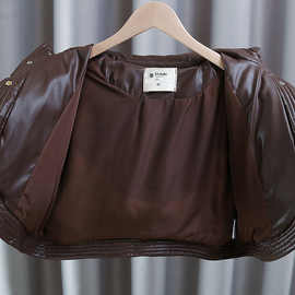 儿童加厚棉袄面包服宝宝棉衣洋气纯色中小童冬季外套皮衣韩版立领