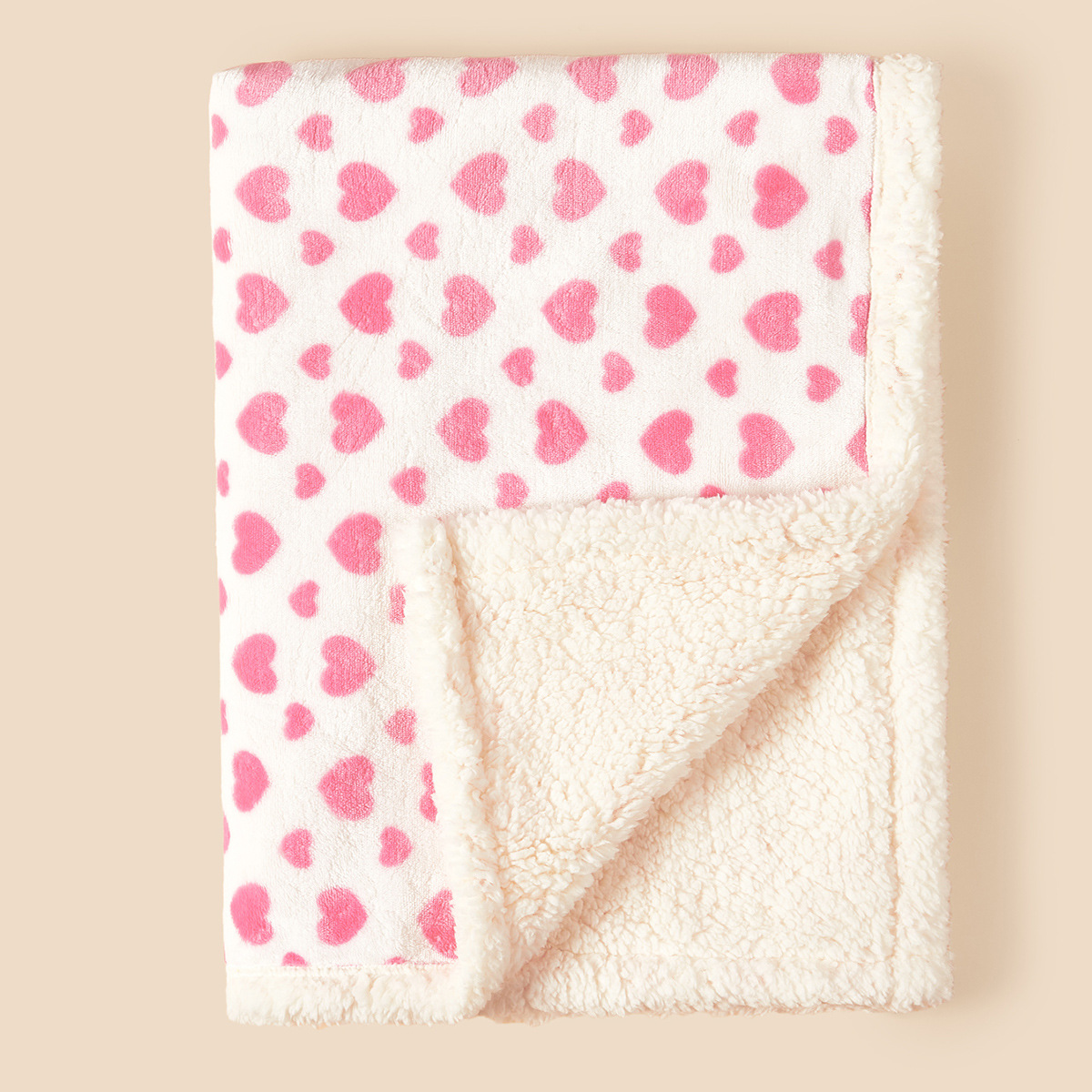 Recién nacido Otoño e Invierno manta plegable bebé de doble capa de franela engrosada manta de lana de cordero manta de bebé manta de la carretilla Manta