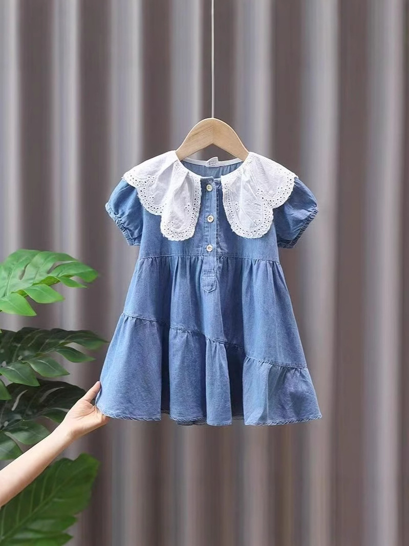 denim cartoon sleevless dress