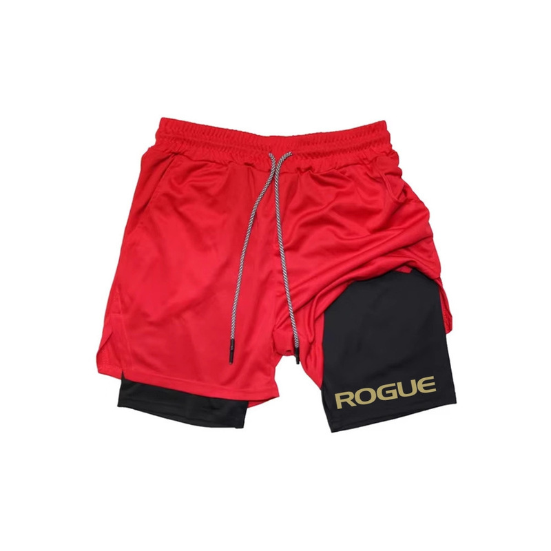Men's Running Shorts 2-in-1 Double-Layer Sports Shorts Sportswear Fitness Shorts Training Jogging Bottoms for Men