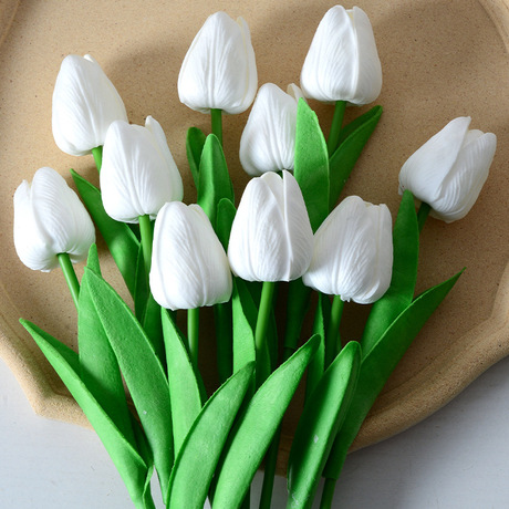 Artificial Tulips Simulated Tulip Mini Pu Simulated Flower Home Decoration Cross
