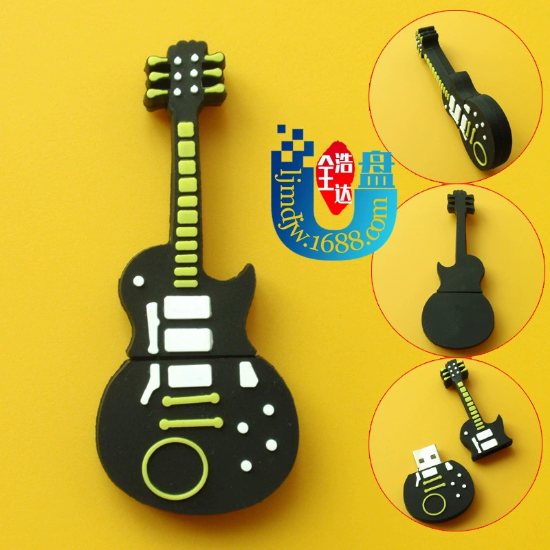 Картинка USB-флешка, музыкальные инструменты, электронная скрипка ПВХ, гитара, микрофон, классическое пианино, 64Гб, подарок на день рождения