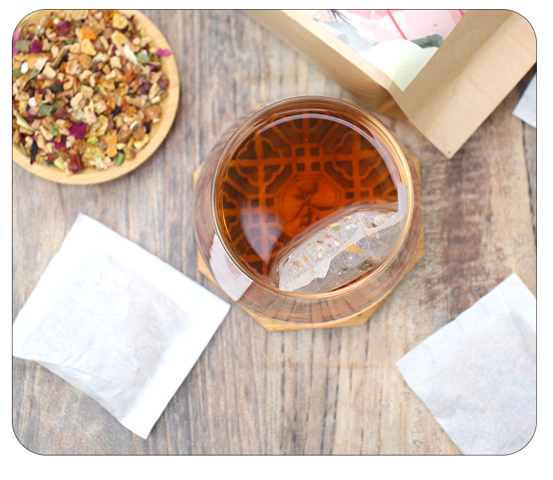 Red Date Longan Ginseng Tea 150g Cold Brew Bagged Herbal Tea with Rose and Ginger Sugar Free in use