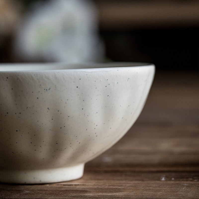 Cuencos de arroz de tinta de 4,5 pulgadas con cuencos de rosca de alto valor para restaurantes residenciales cuencos de cerámica exportación transfronteriza