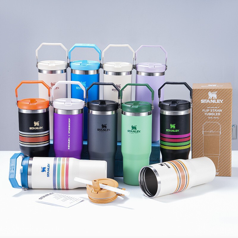 Amazon ebay 30oz スタンレー STANLEY ポータブルカップ カーカップ ステンレスハンドル蓋 ストローカップ|undefined