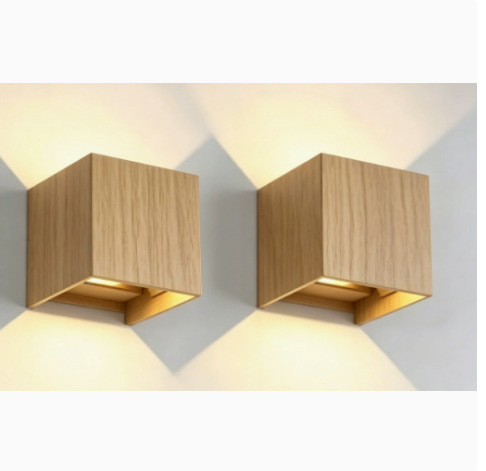 【Aluminio Impermeable】Color Madera Natural 12W Amplio Voltaje