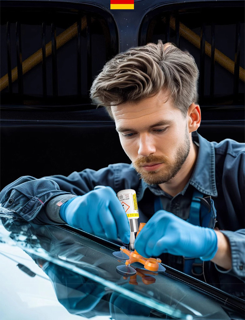 Car Glass Crack Repair Fluid, Front Windshield Crack Repair Agent, Small Dent Restoration Agent, Crack-Free Adhesive