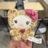 10CM yellow leopard print latte cat pendant