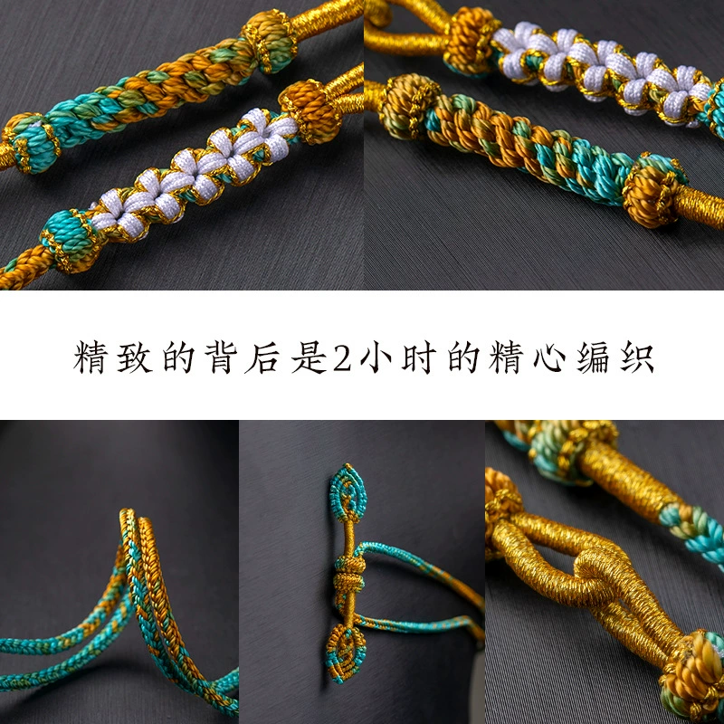 Pendant, golden emerald necklace handmade
