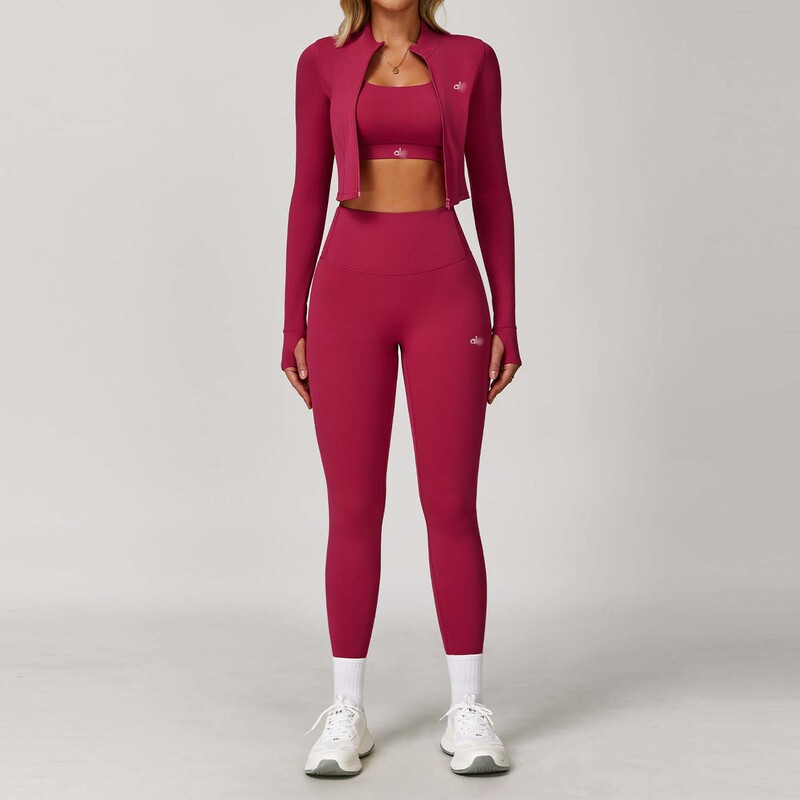 Trendy Brand Printed Women's Tight-Fitting Breathable Sports Suit Three-Piece Set for Yoga, Fitness, and Running Trendy Brand Printed Women's Tight-Fitting Breathable Sports Suit Three-Piece Set for Yoga, Fitness, and Running