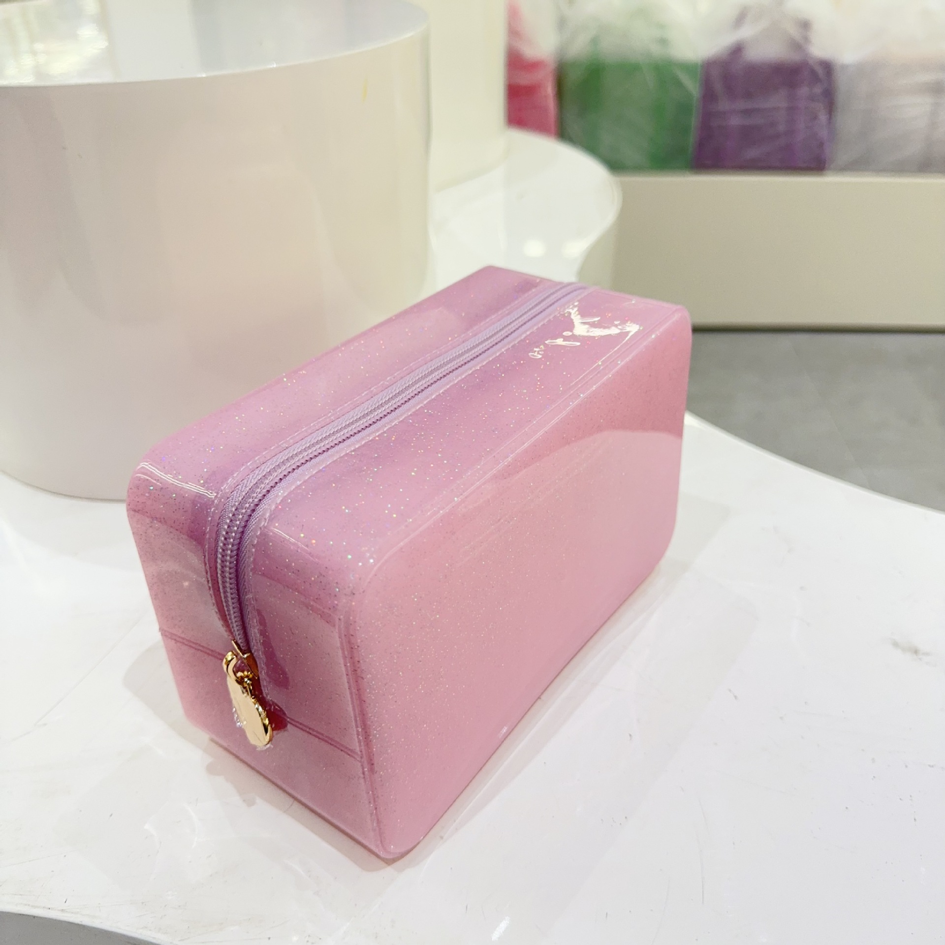 PVC Solid Color Sewing Thread Square Clutches display picture 10