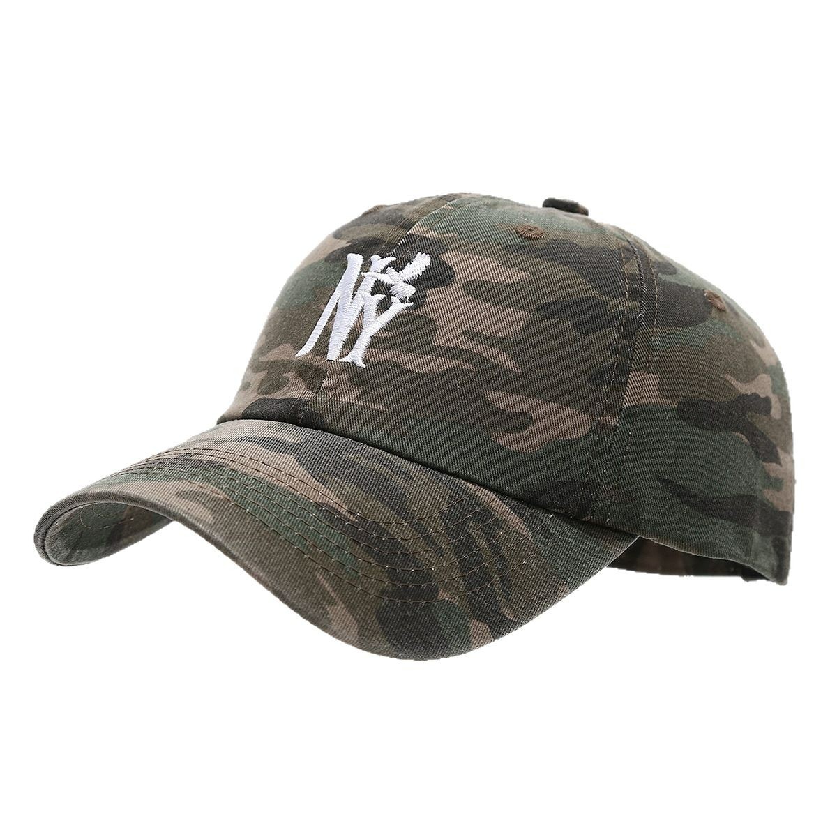 Gorra de béisbol de camuflaje antiguo retro de moda europea y americana, deportes al aire libre, ocio, letras bordadas, gorras de visera para hombres y mujeres