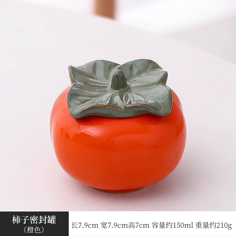 Малый универсальный Ruyi керамика, имитация кода, керамическая банка для чая «Хурма», тибетская банка для сахара