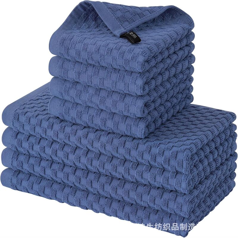 Cotton towel thickened blue absorbent soft kitchen towel dishes pineapple hair Amazon cross-border hot 40*66 Cotton towel thickened blue absorbent soft kitchen towel dishes pineapple hair Amazon cross-border hot 40*66