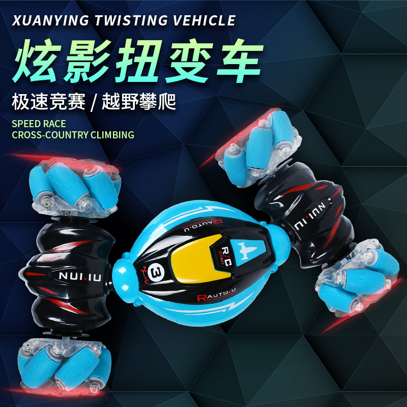 Transfronterizo 2,4g gesto de deformación de inducción de control remoto coche de cuatro ruedas de tracción fuera de la carretera manual de giro coche de juguete extra grande para niños